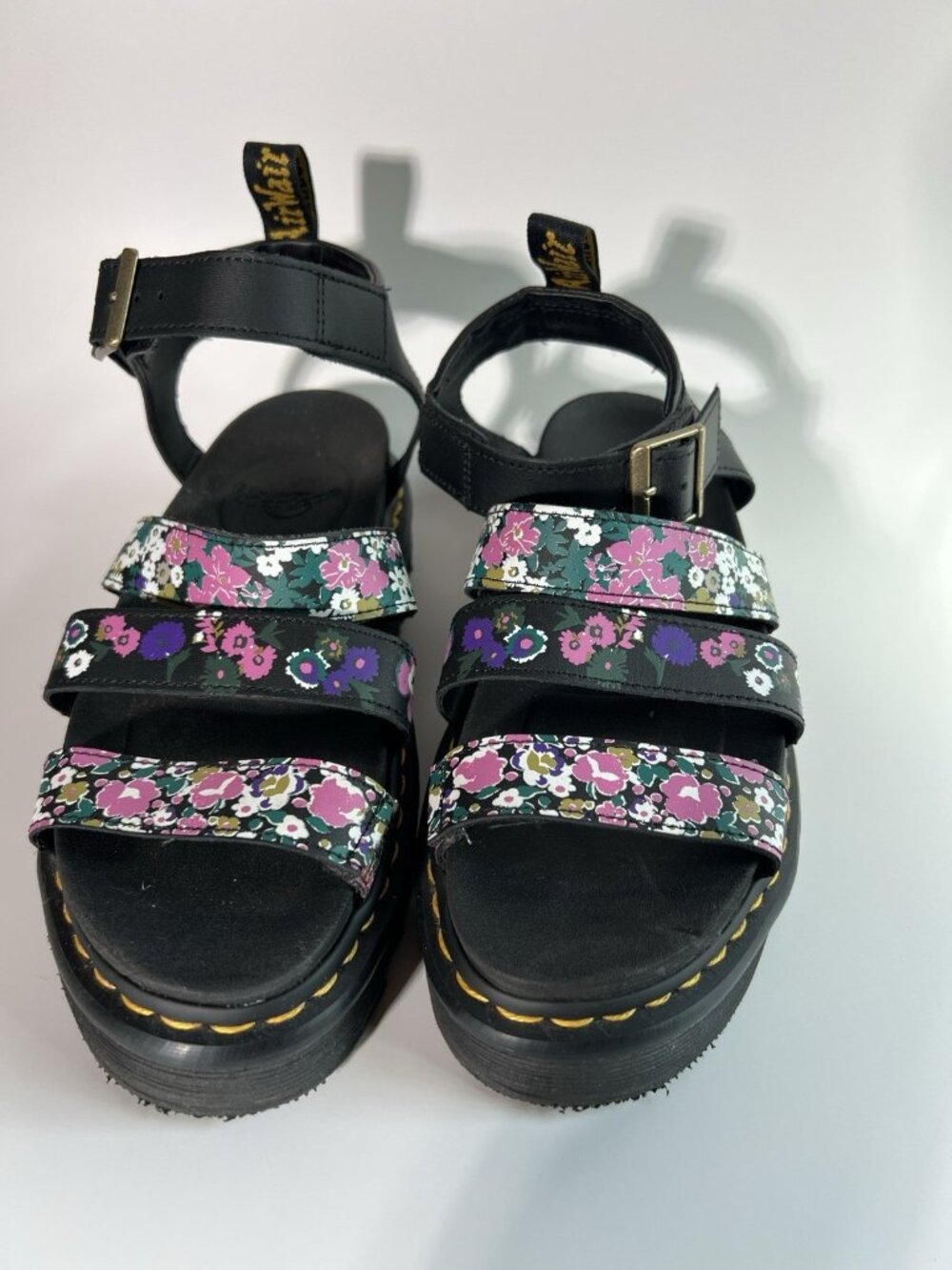 Dr Martens Blaire Women's Floral Print Leather Platform Gladiator Sandals US 8 - Picture 2 of 16